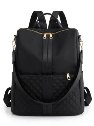 Sac à dos ville nylon compact modulable raffiné femme - Vue 1 - Sac à dos ville