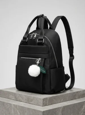 Sac à dos ville nylon imperméable multicompartiment femme - Vue 1 - Sac à dos ville