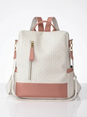 Sac à dos ville nylon pu sécurisé tendance femme - Vue 1 - Sac à dos ville