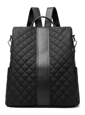 Sac à dos ville oxford matelassé convertible chic femme - Vue 1 - Sac à dos ville