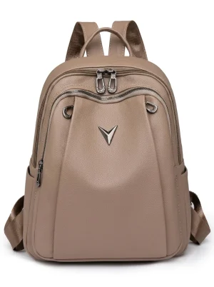 Sac à dos ville polyuréthane compact vintage quotidien femme - Vue 1 - Sac à dos ville