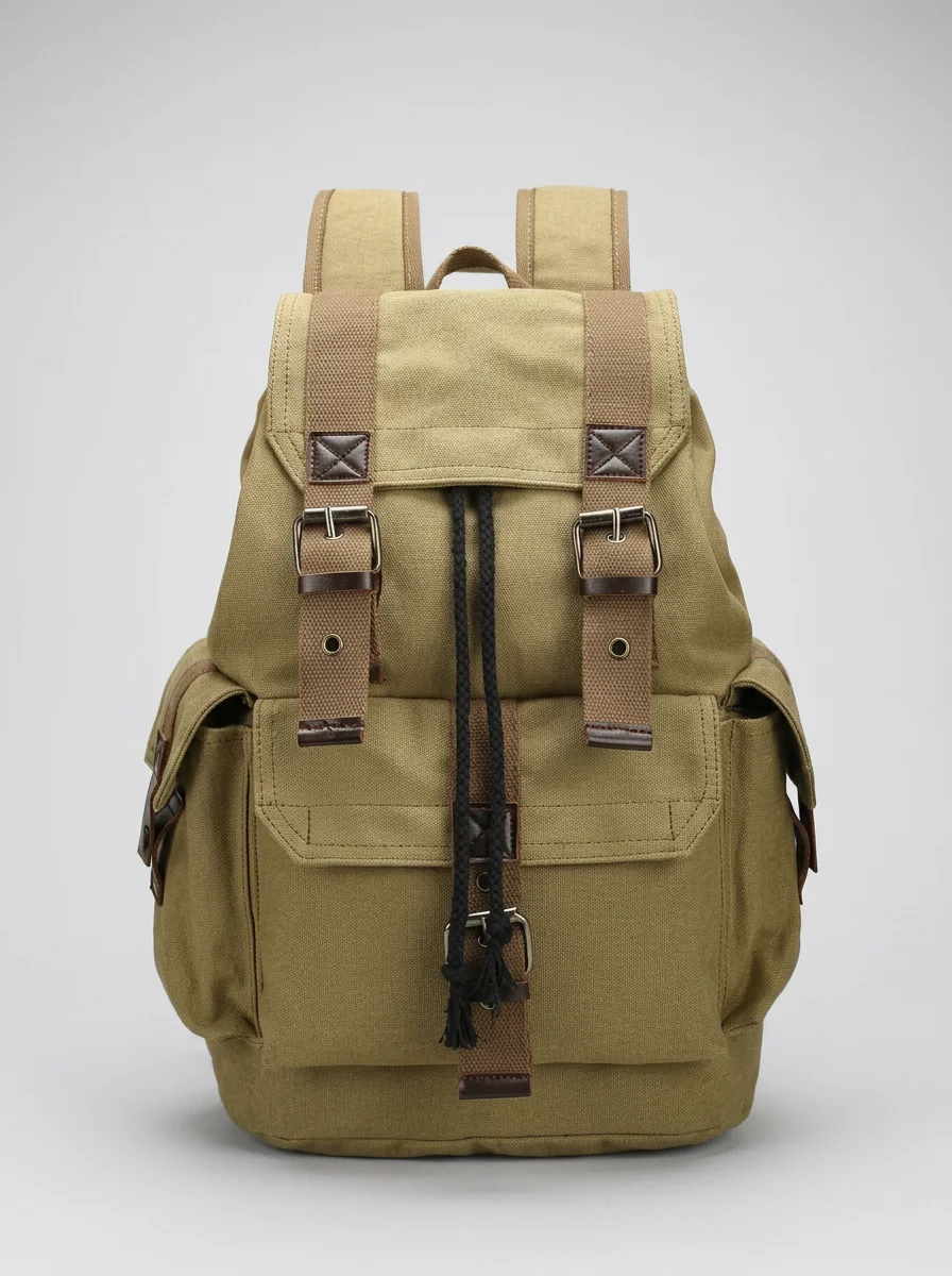 Sac à dos ville toile canvas vintage explorateur unisexe - Vue 10 - Sac à dos ville