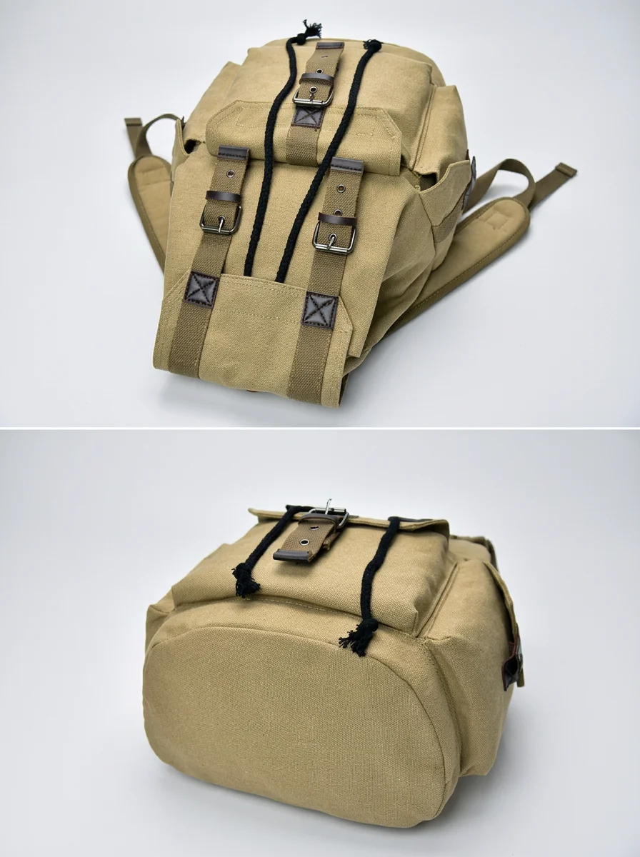 Sac à dos ville toile canvas vintage explorateur unisexe - Vue 12 - Sac à dos ville