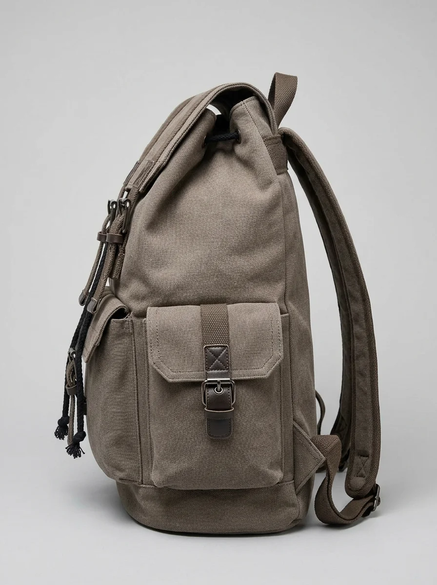 Sac à dos ville toile canvas vintage explorateur unisexe - Vue 2 - Sac à dos ville