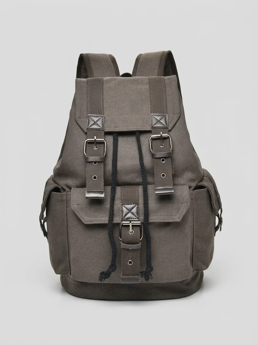 Sac à dos ville toile canvas vintage explorateur unisexe - Vue 7 - Sac à dos ville