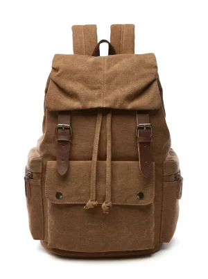 Sac à dos ville toile canvas vintage multi-poches voyage - Vue 1 - Sac à dos ville