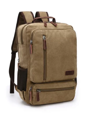 Sac à dos ville toile 16 pouces vintage baroudeur - Vue 1 - Sac à dos ville