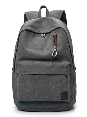 Sac à dos ville toile vintage robuste voyage quotidien - Vue 1 - Sac à dos ville